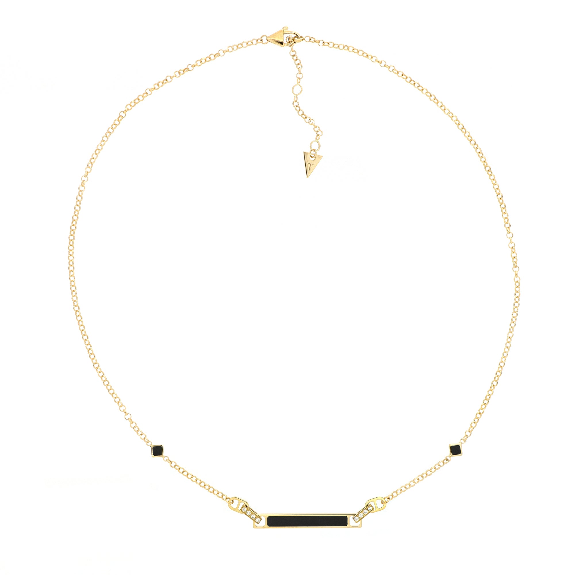 Unica Necklace Onyx and Diamonds