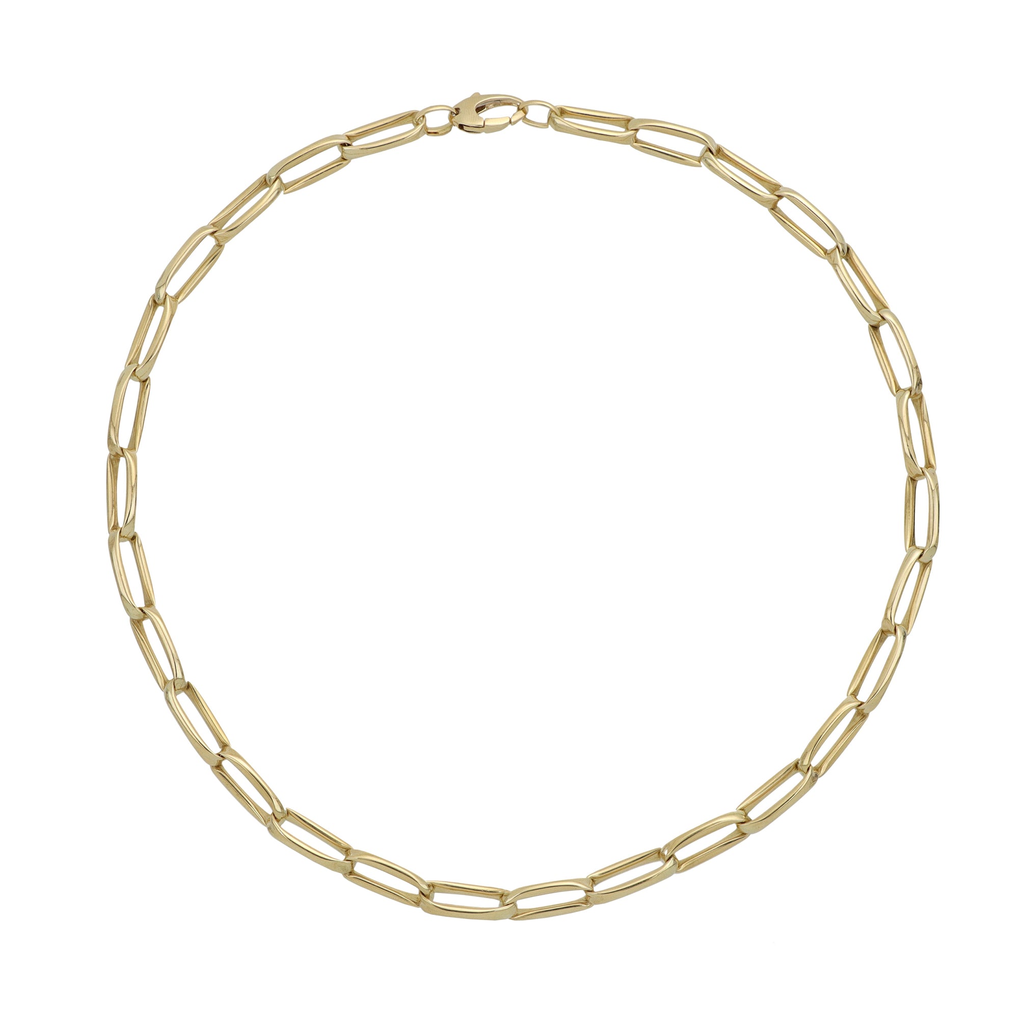 Necklace with Polished Gold Links