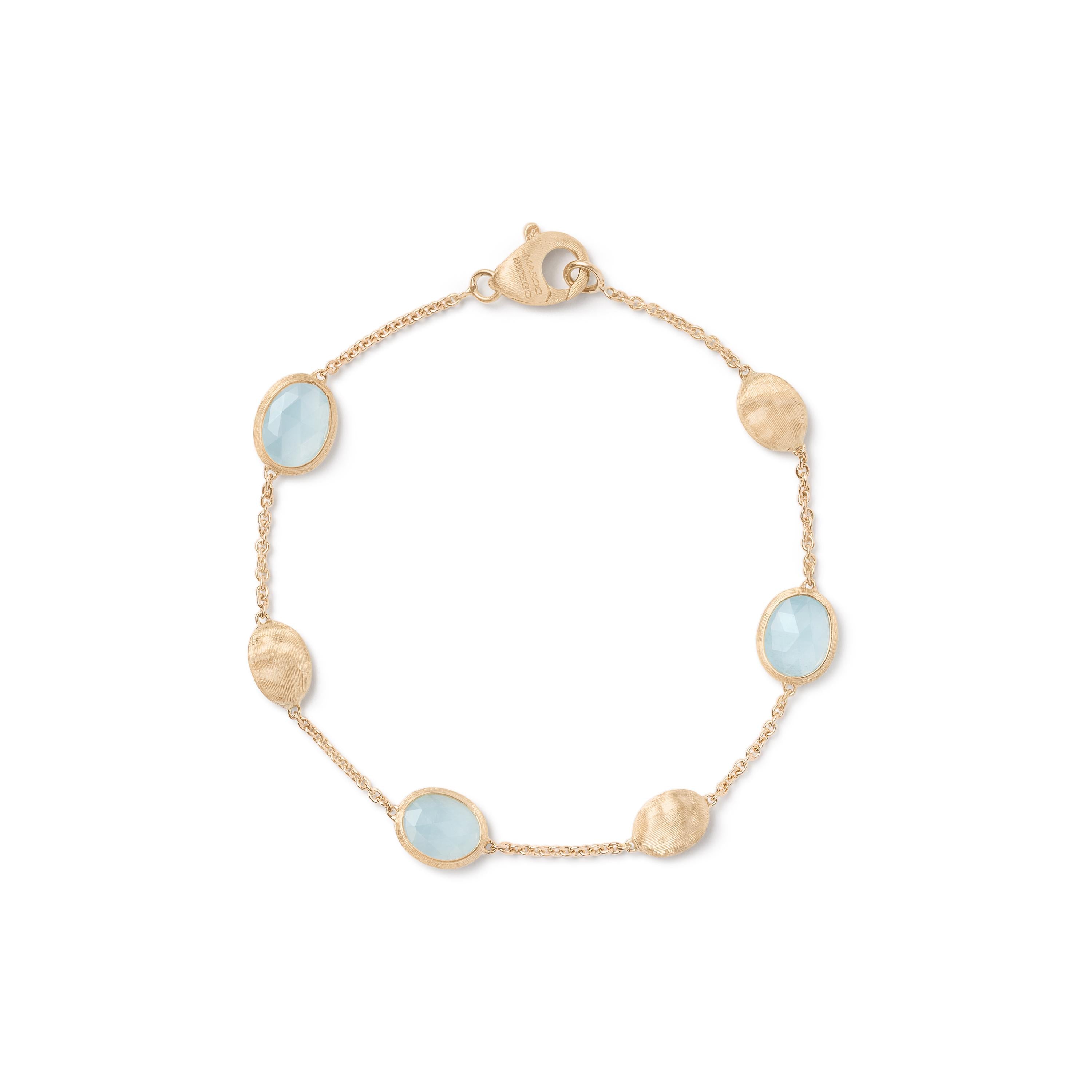 Siviglia Oval Bracelet Gold and Aquamarine
