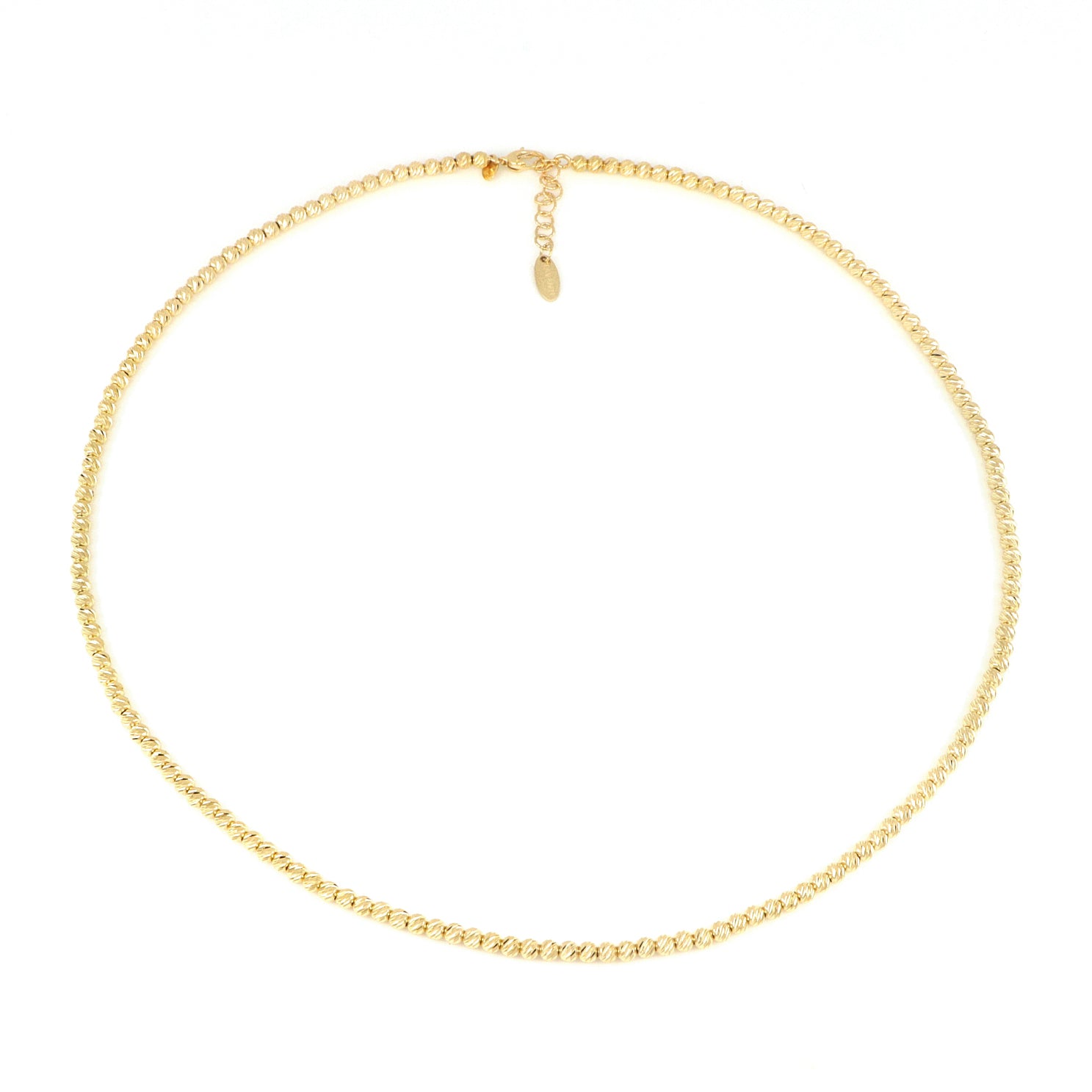 Yellow Gold Diamond-Cut Necklace