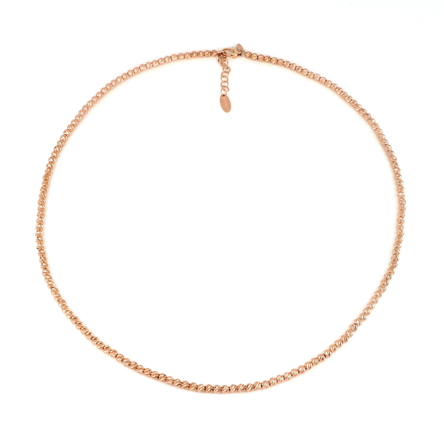 Rose Gold Diamond-Cut Necklace