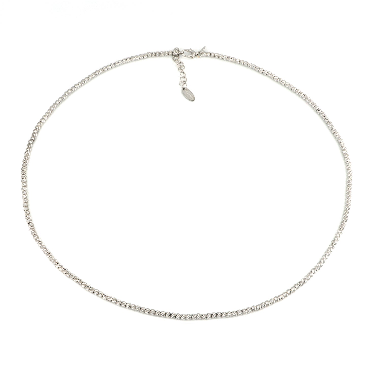 White Gold Diamond-Cut Necklace
