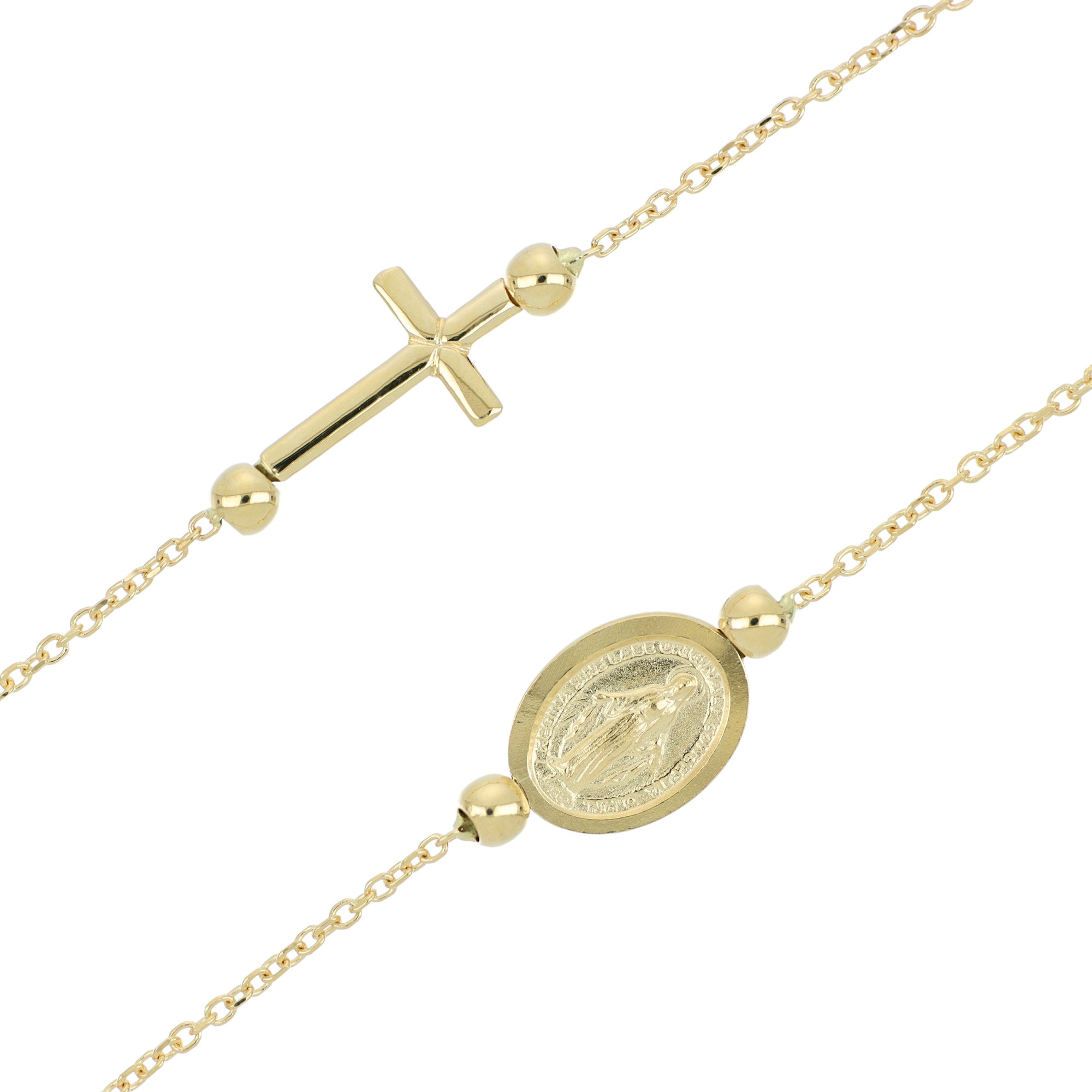 Gold Rosary Necklace - Charms