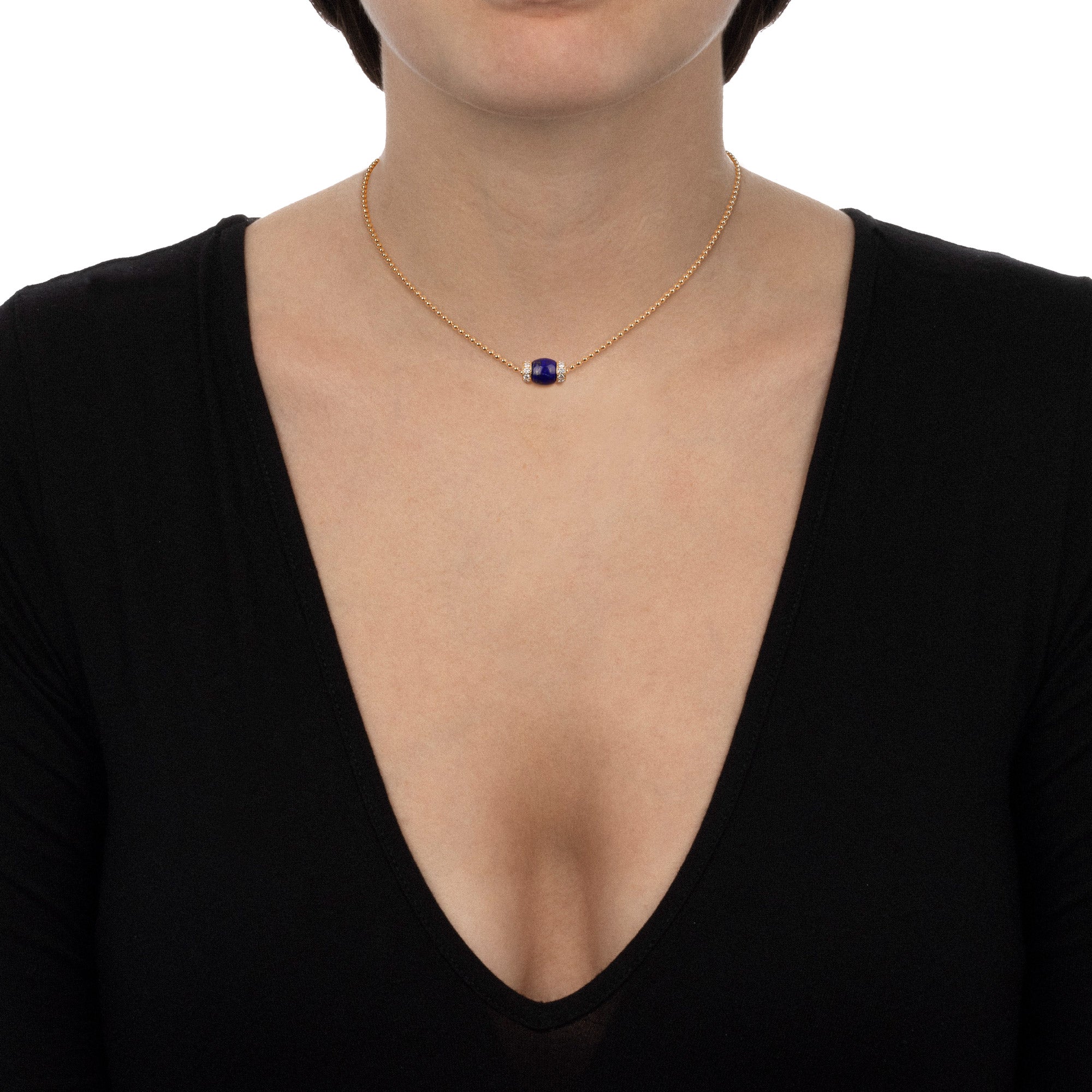 Worn - Le Carrousel Necklace Lapis lazuli and Diamonds