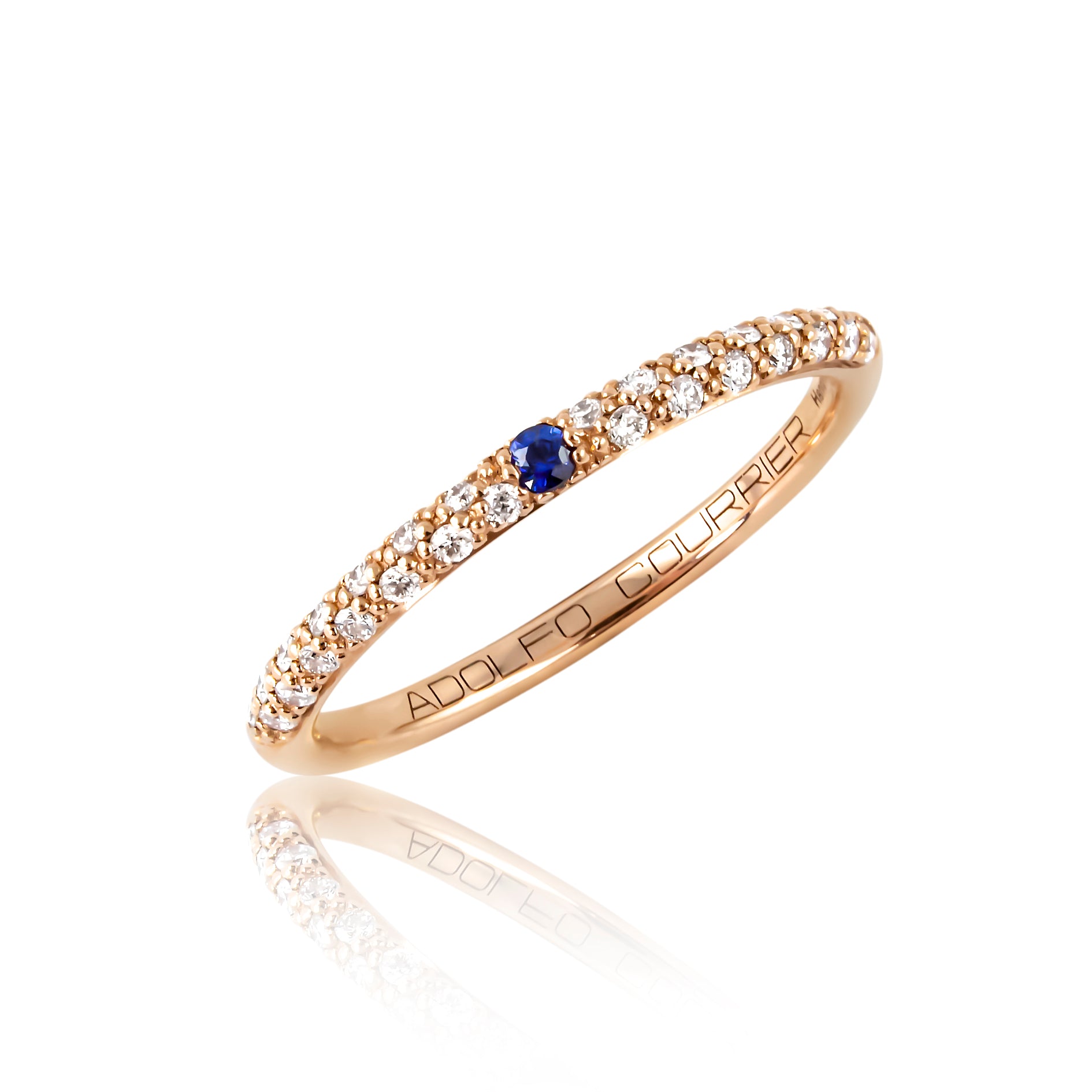 Pop Mini Diamonds and Blue Sapphire Ring