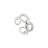 Clip collection ring in white gold