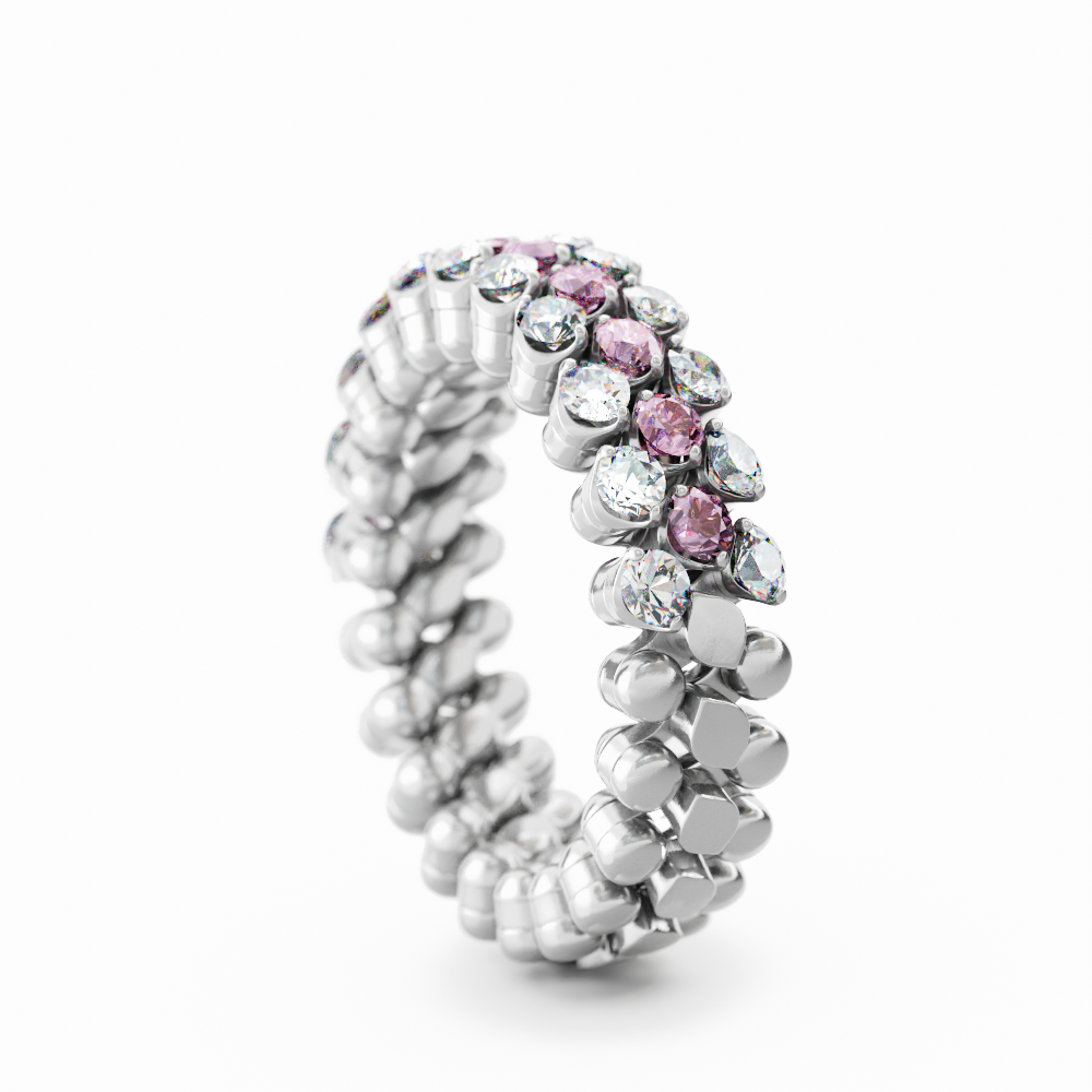 Multi-size Ring with Pink Sapphires