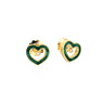 Armonia Earrings Malachite and Diamonds