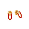 Legami Lobe Earrings Red Enamel