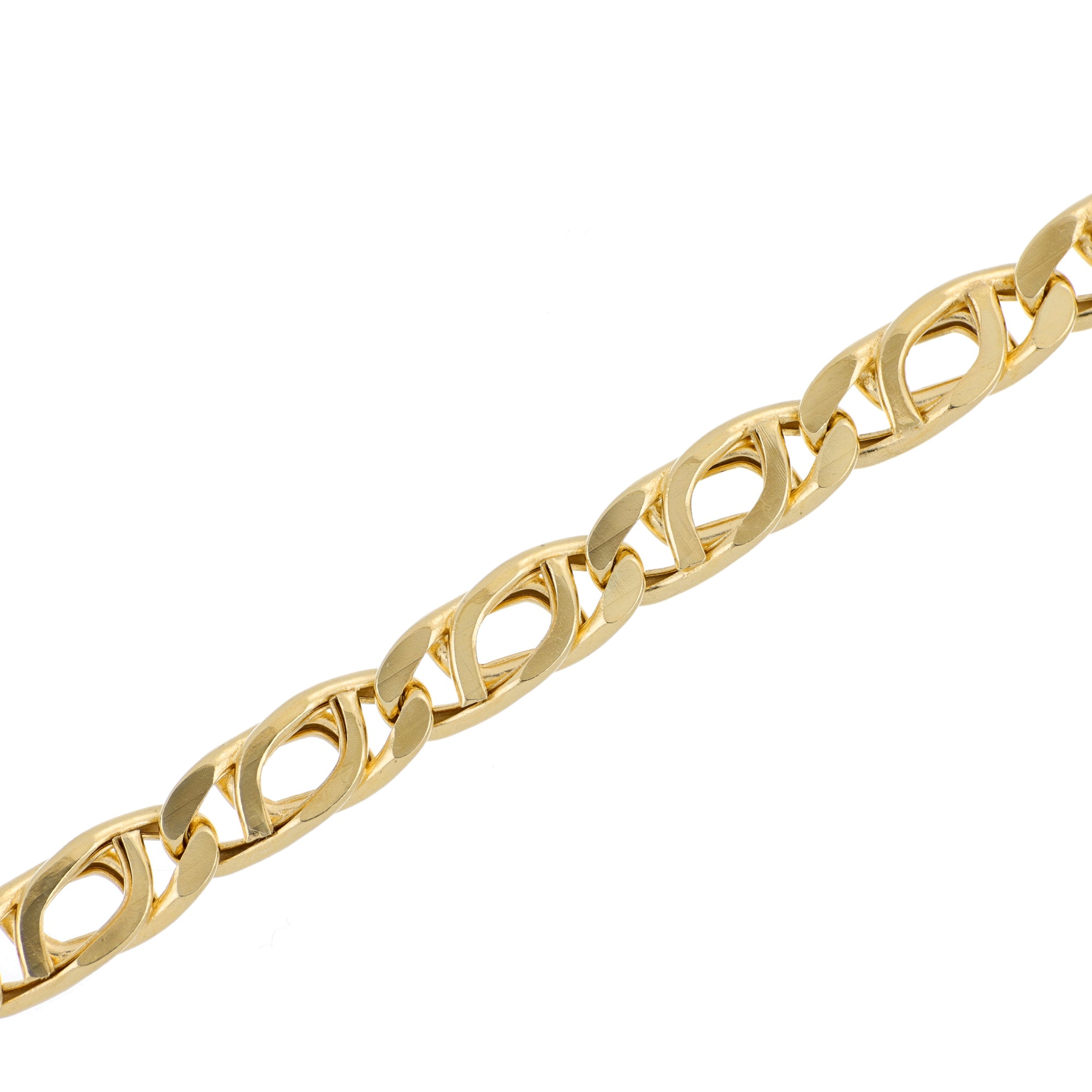 Yellow Gold Flat Link Bracelet