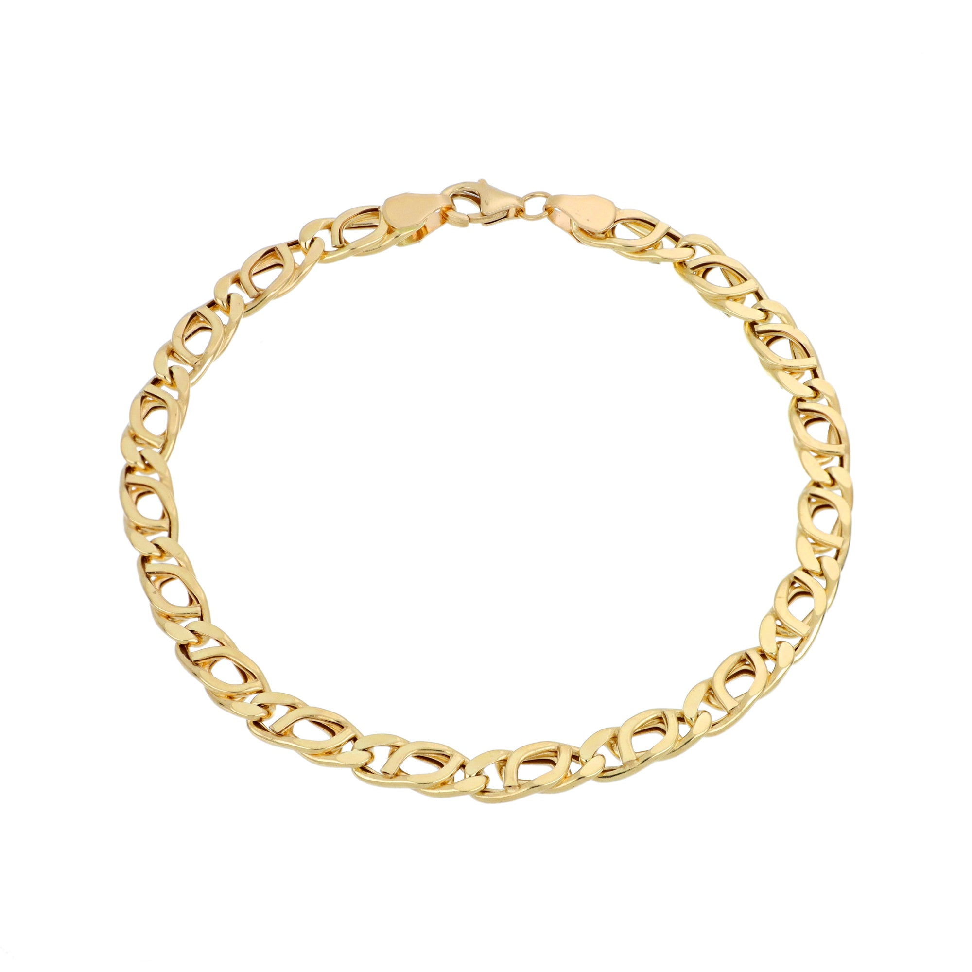 Yellow Gold Flat Link Bracelet