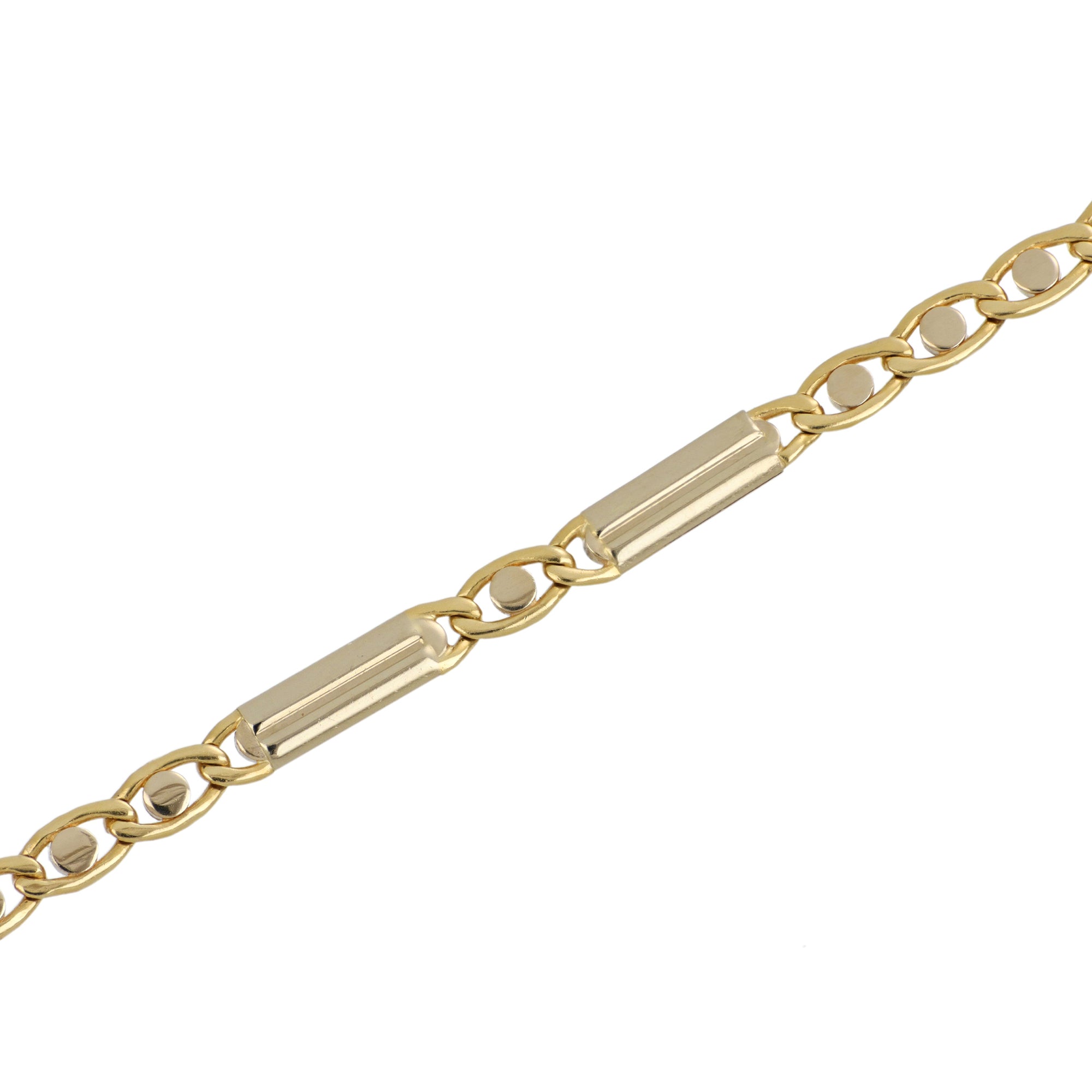 Yellow and White Gold Fantasy Link Bracelet