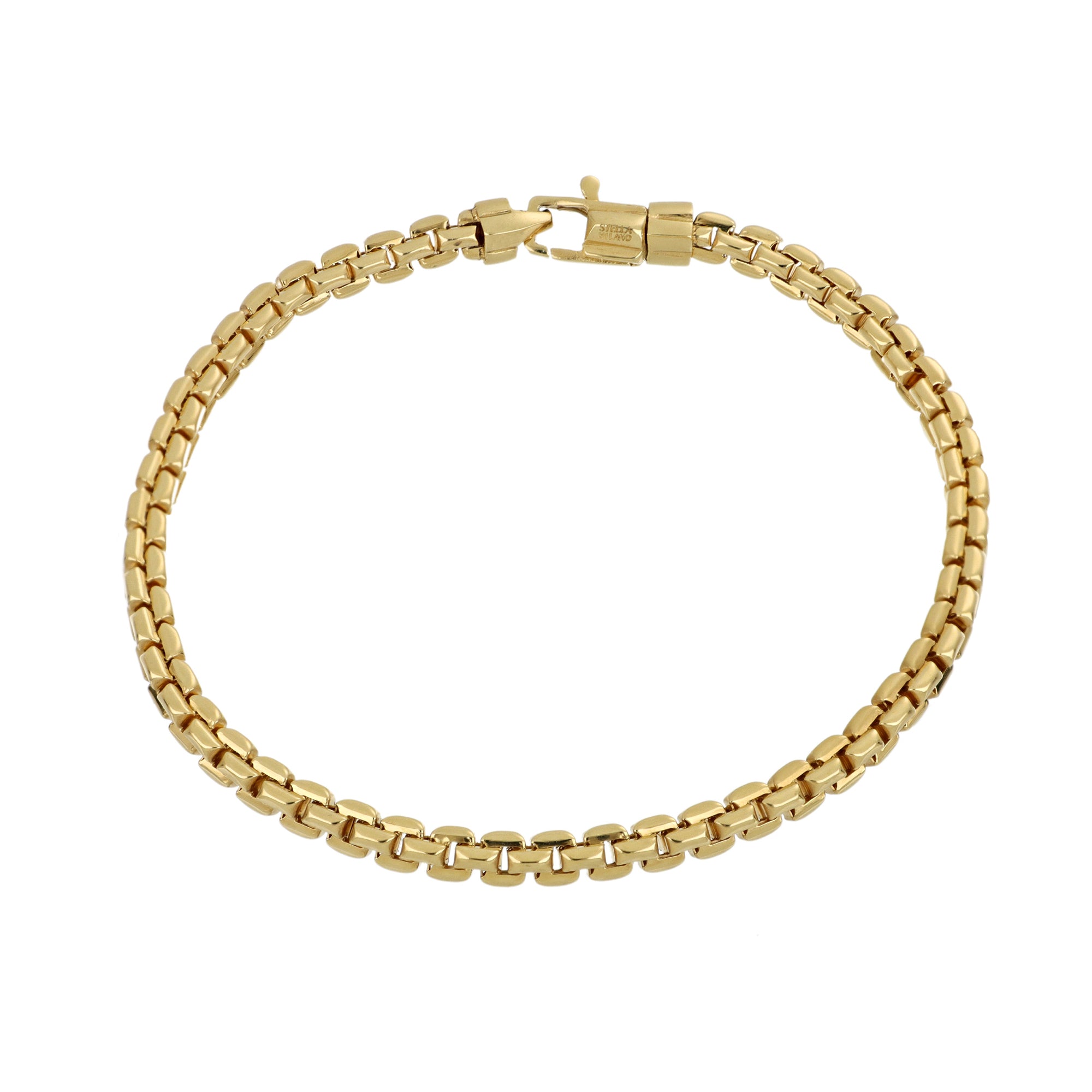 Yellow Gold Round Link Bracelet