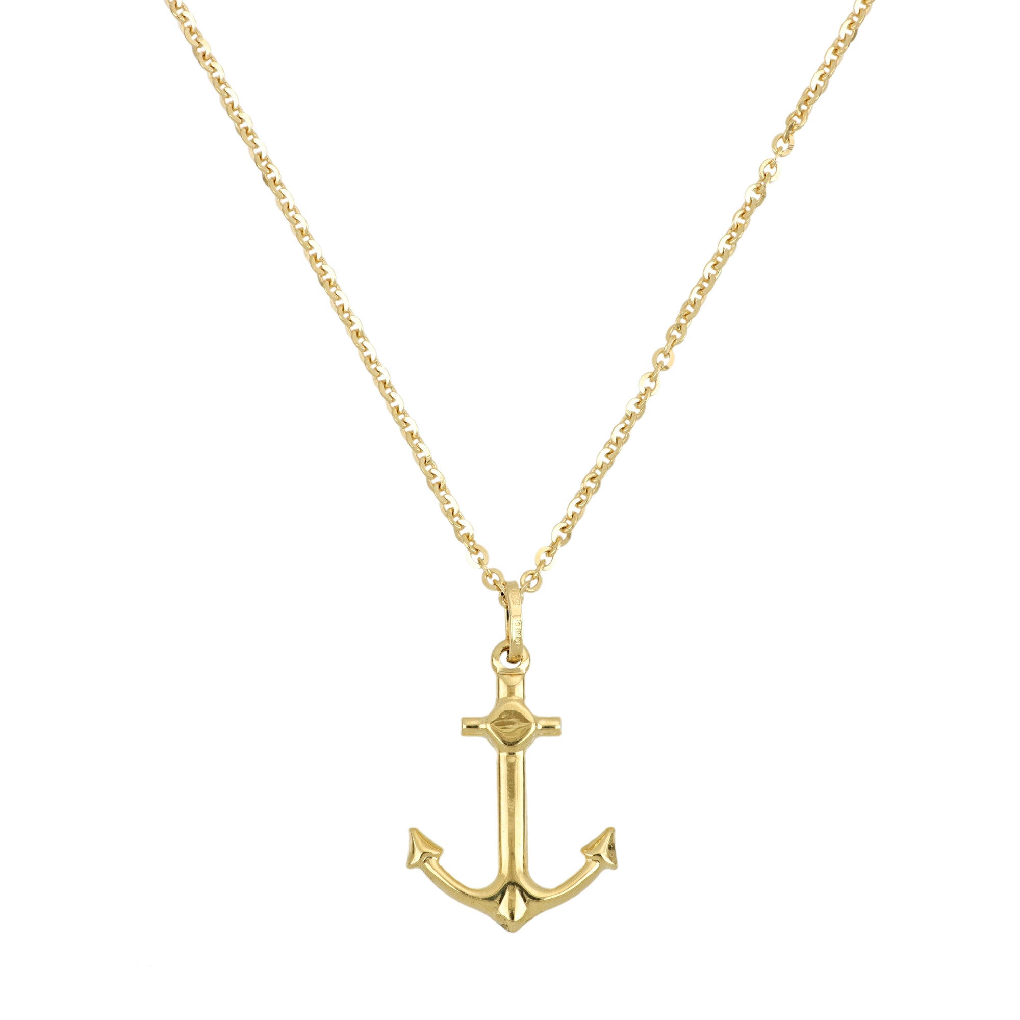 Anchor Necklace in yellow gold