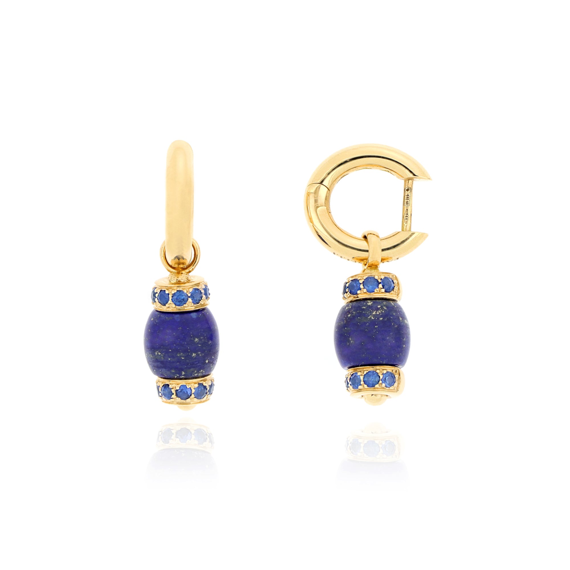 Video - Le Carrousel Earrings Lapis lazuli and Light Blue Sapphires