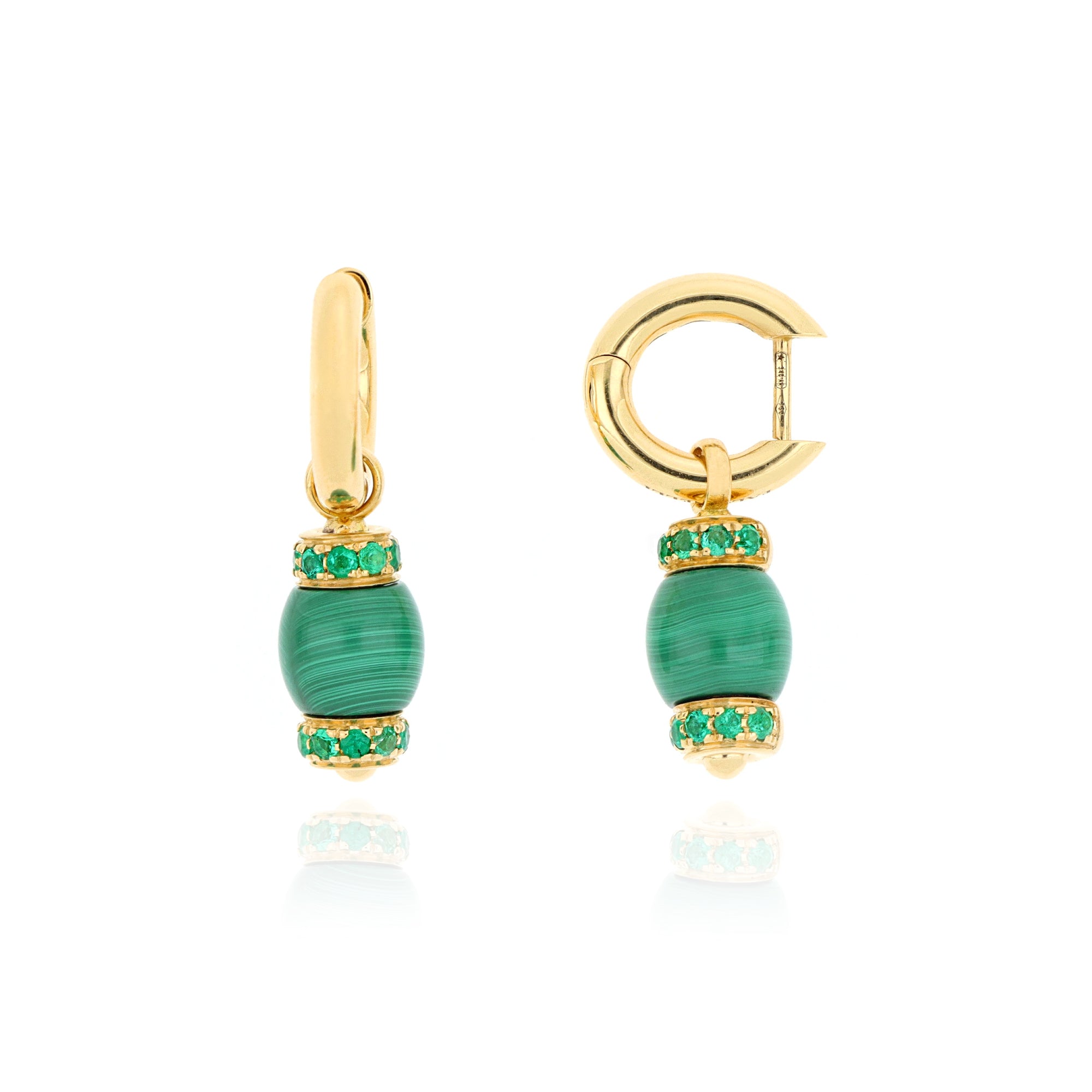 Video - Le Carrousel Earrings Malachite and Emeralds