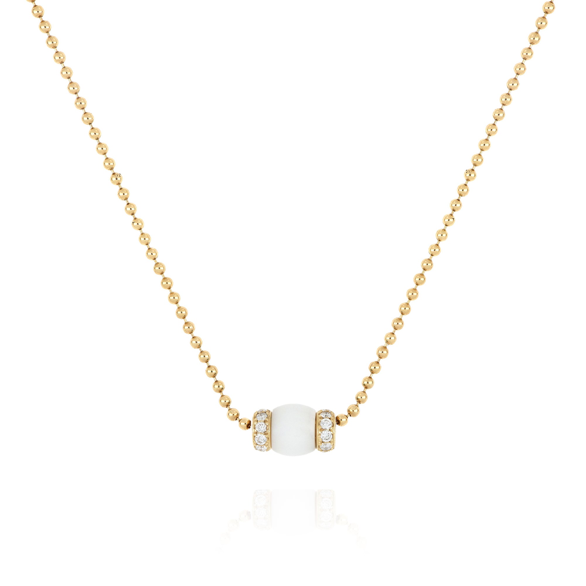 Video - Le Carrousel Necklace Howlite and Diamonds