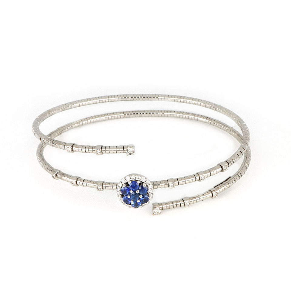 White Gold Bracelet With Sapphires And Diamonds