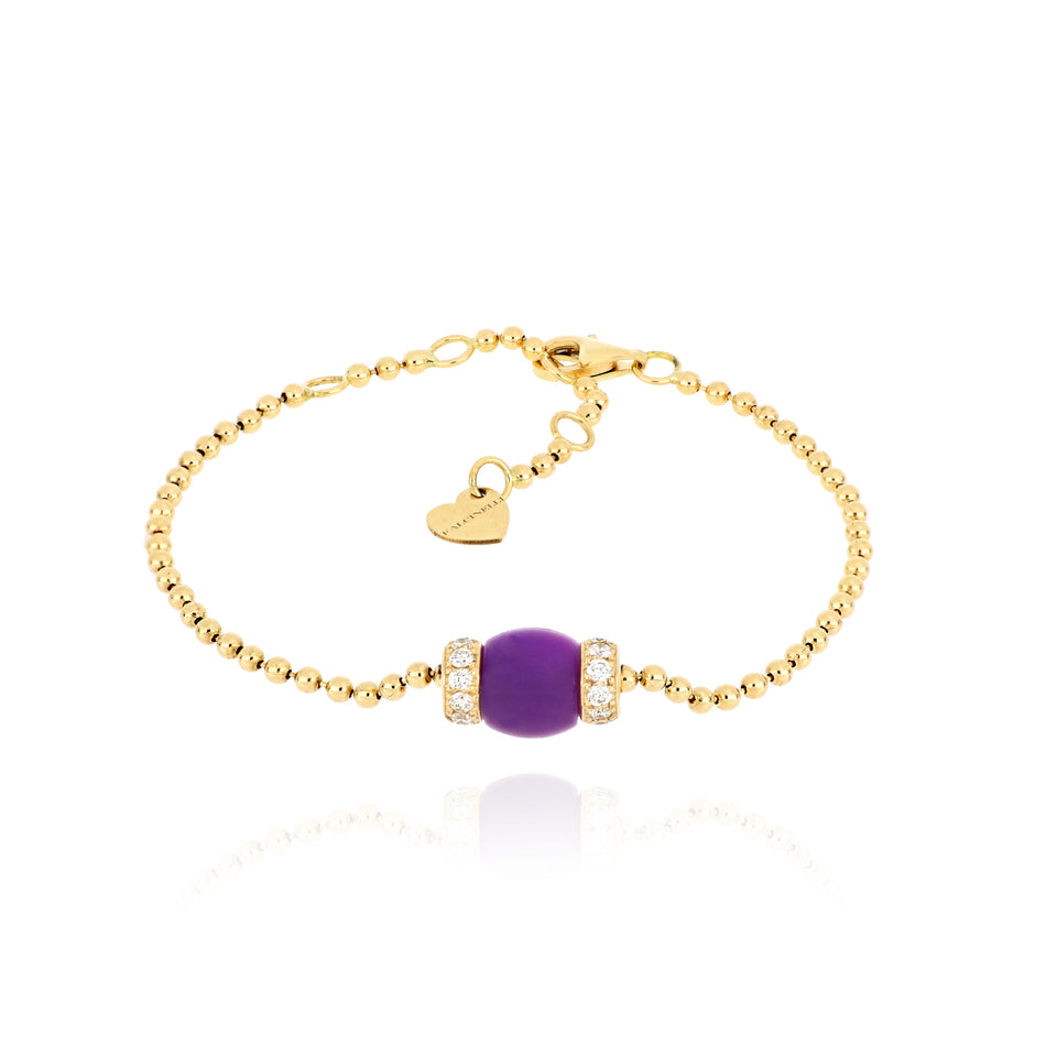 Video - Le Carrousel Bracelet Purple Jade and Diamonds