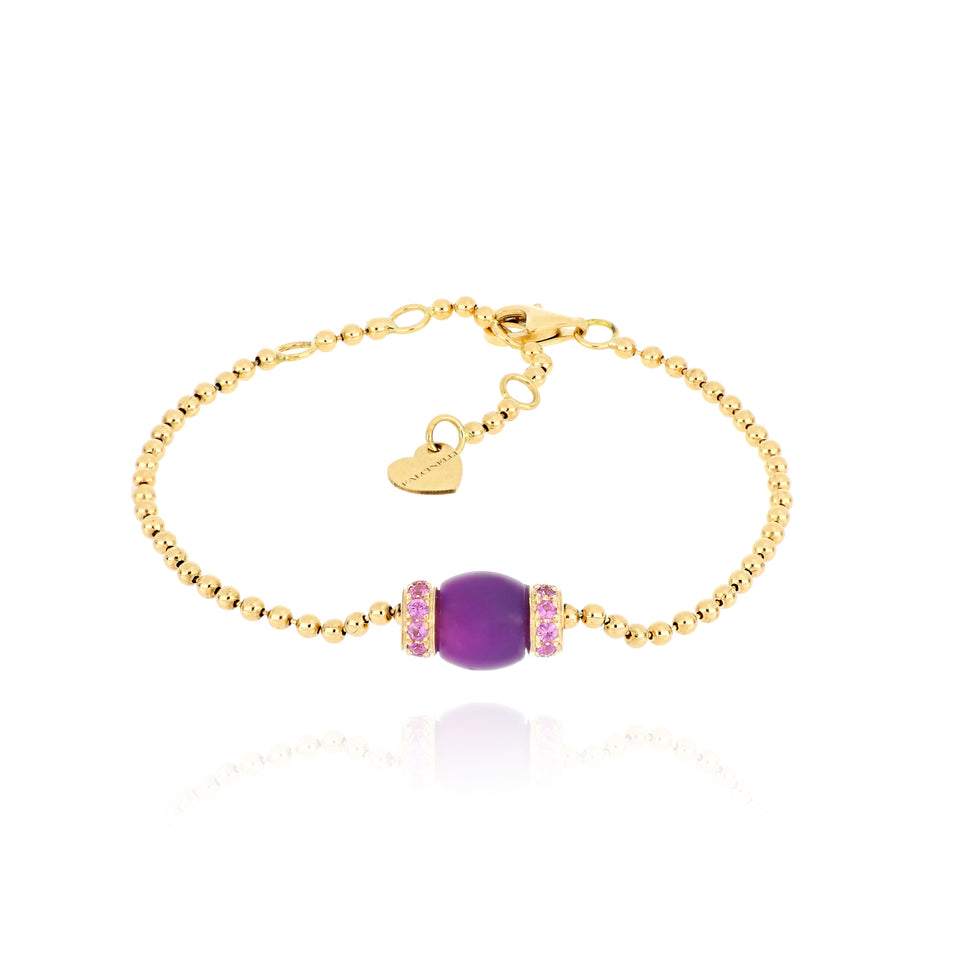 Video - Le Carrousel Bracelet Purple Jade and Pink Sapphires