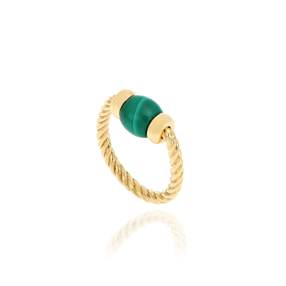 Video - Le Carrousel Torchon Ring Malachite