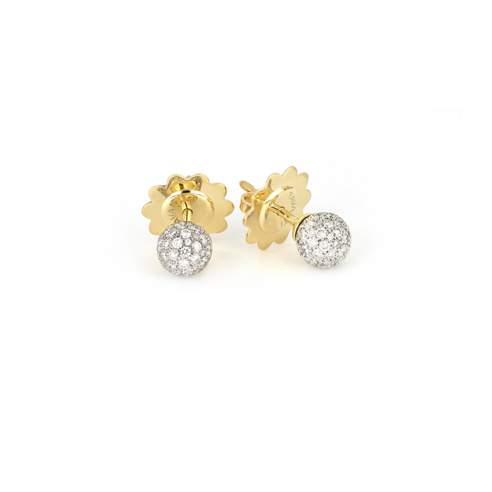 Video Universo White Diamond Stud Earrings