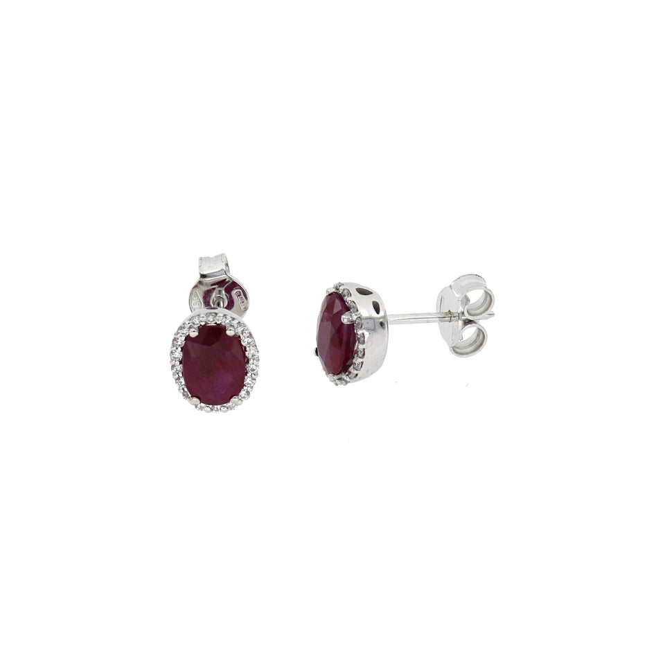 Video Earrings with Diamonds And Rubies (0.99)