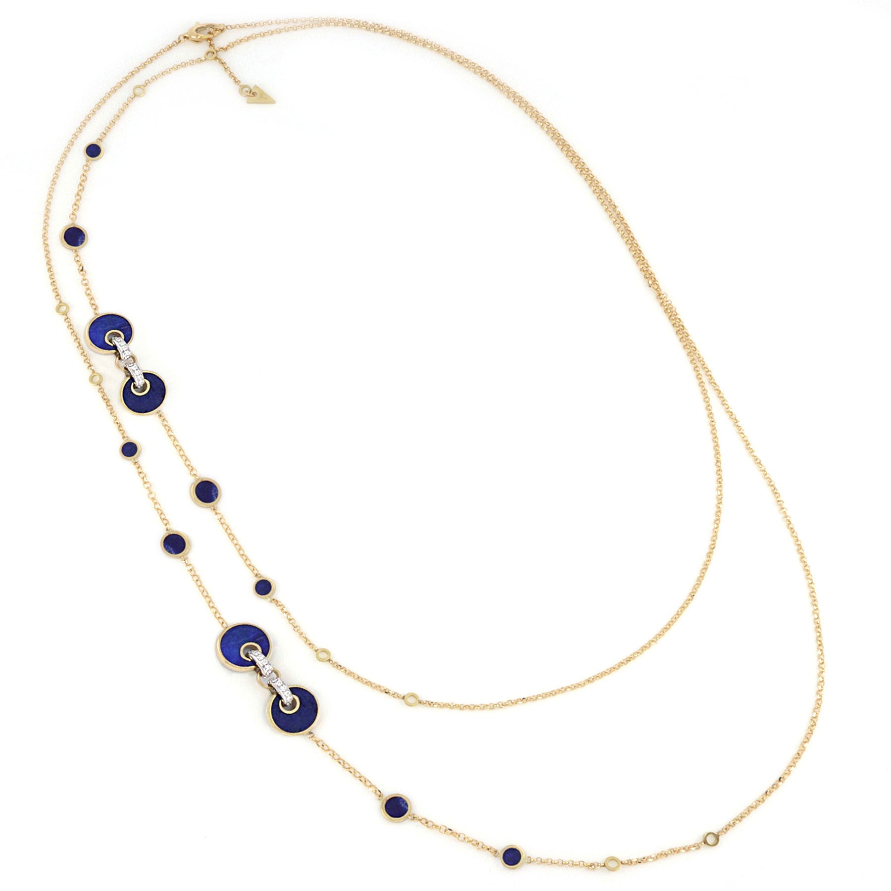 Giove 120 cm Necklace Natural Stones And Diamonds