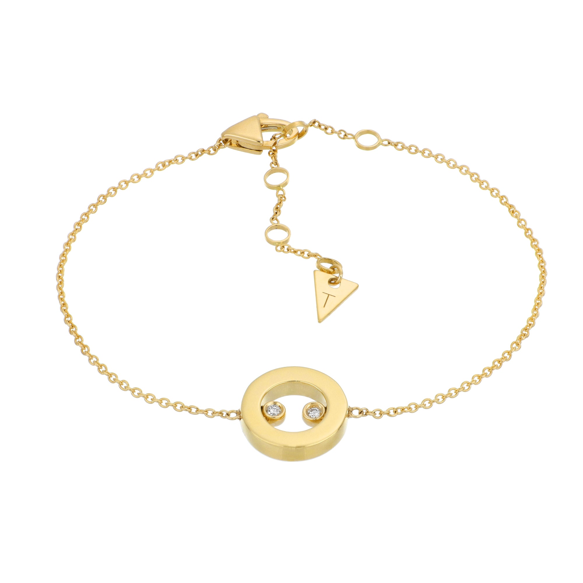 Video Essenza Bracelet Polished Gold And Diamonds