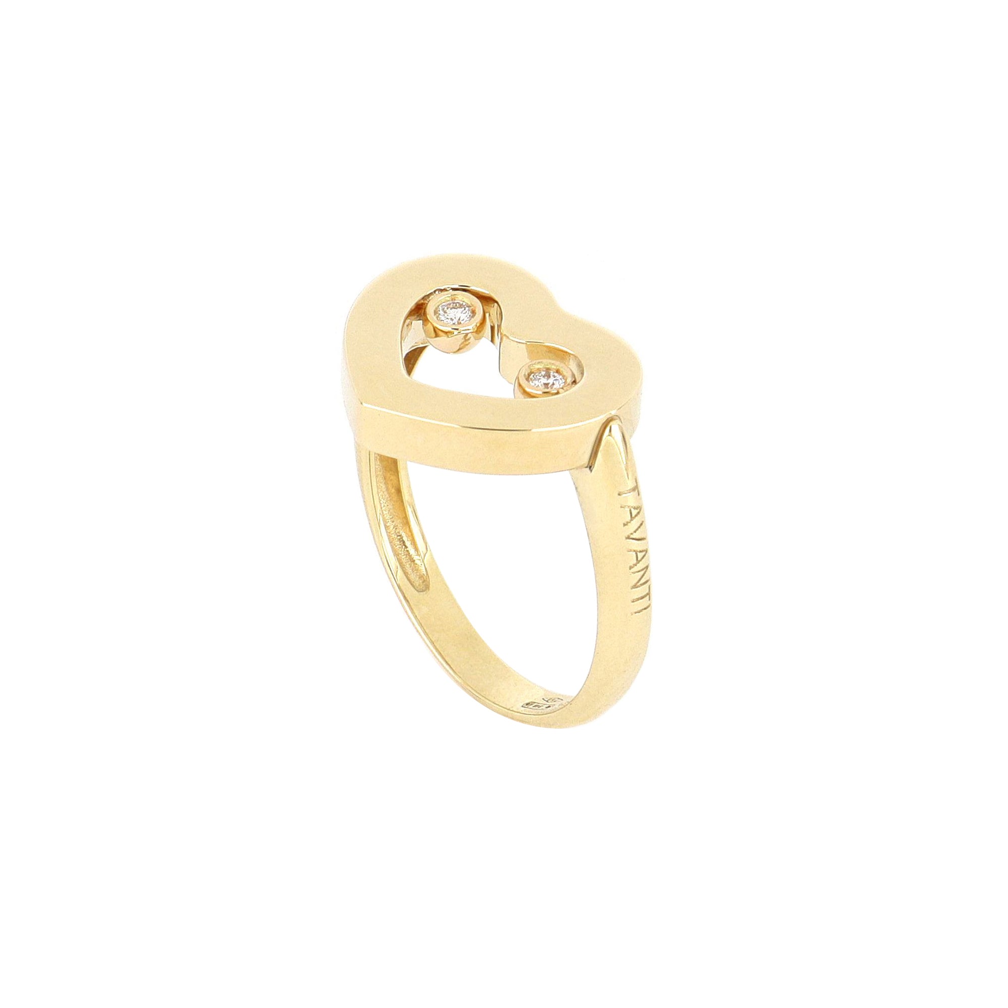 Video Armonia Ring Polished Gold And Diamonds