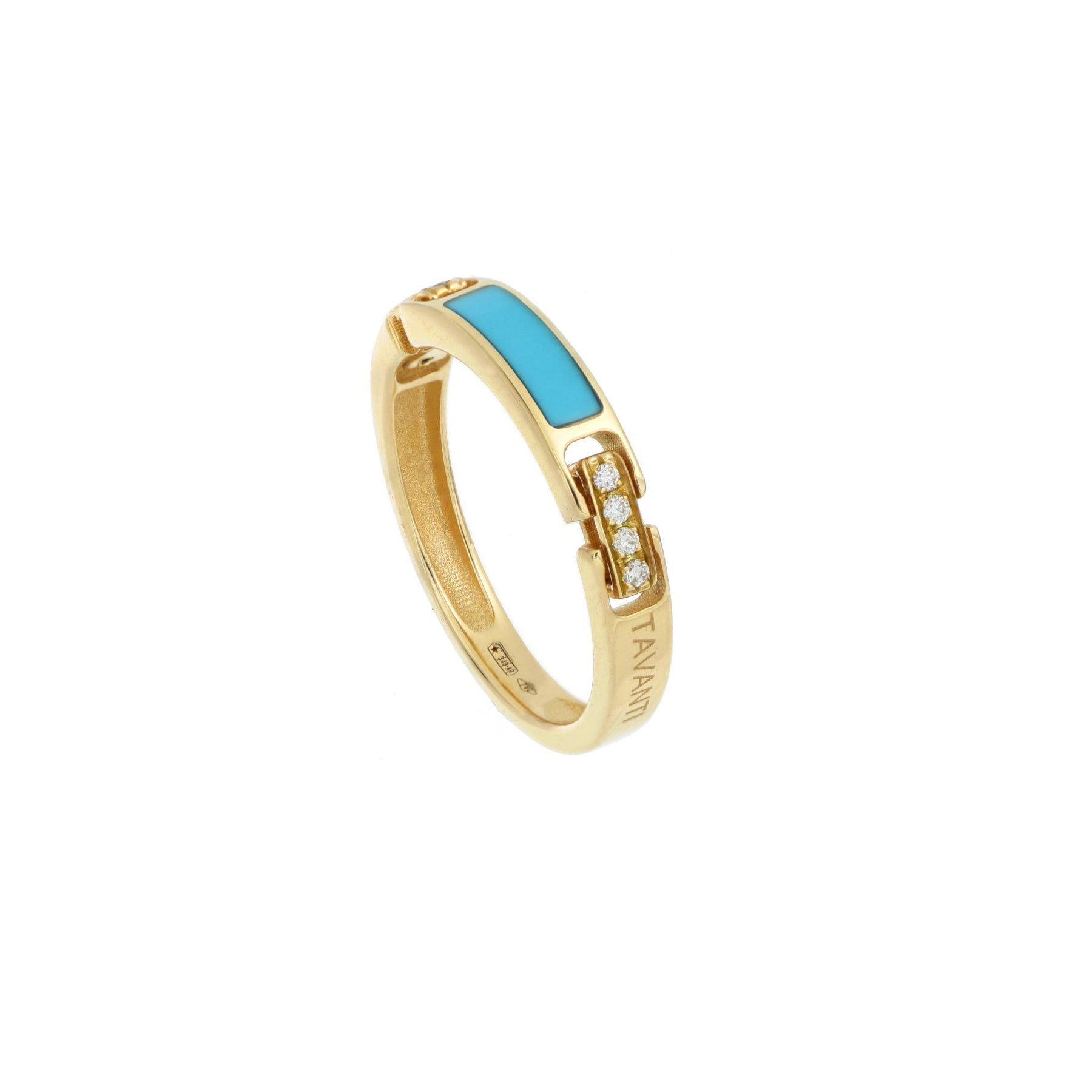 Video Unica Ring Turquoise and Diamonds