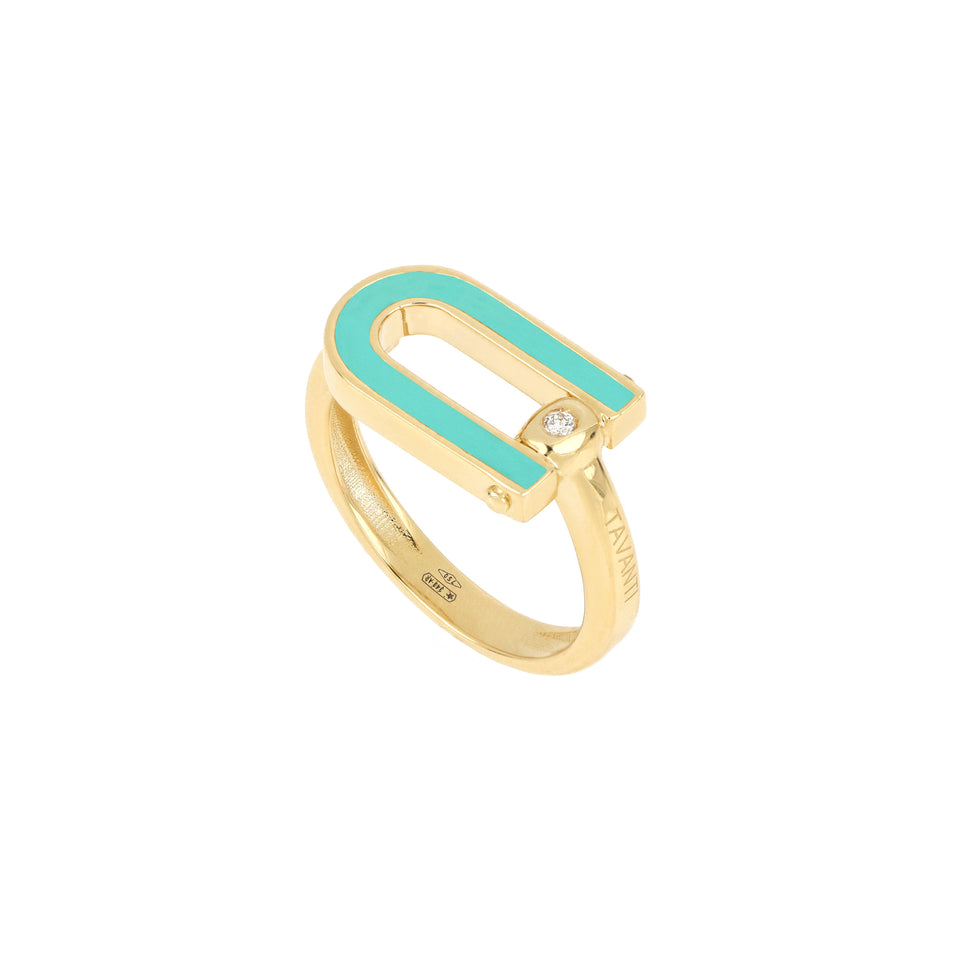 Legami Ring Aquamarine Enamel