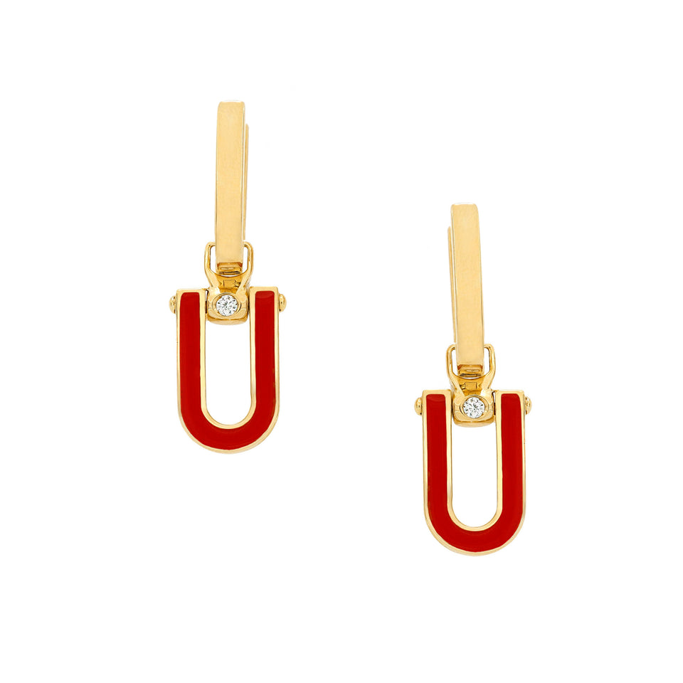 Legami Earrings Red Enamel