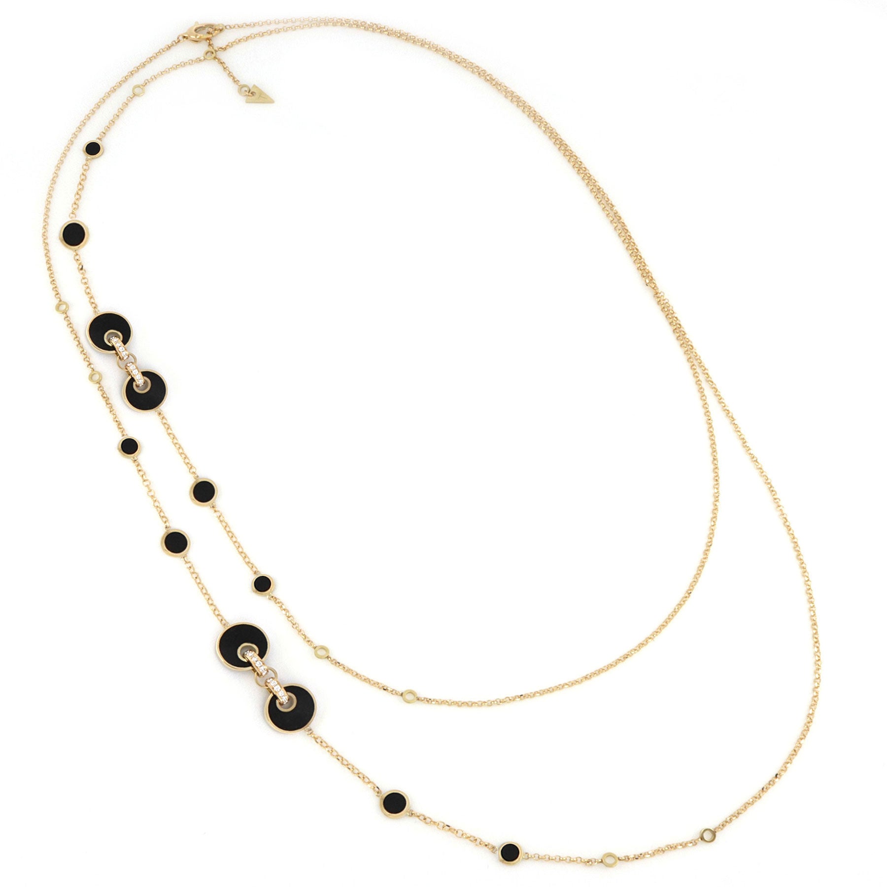 Giove 120 cm Necklace Onyx And Diamonds
