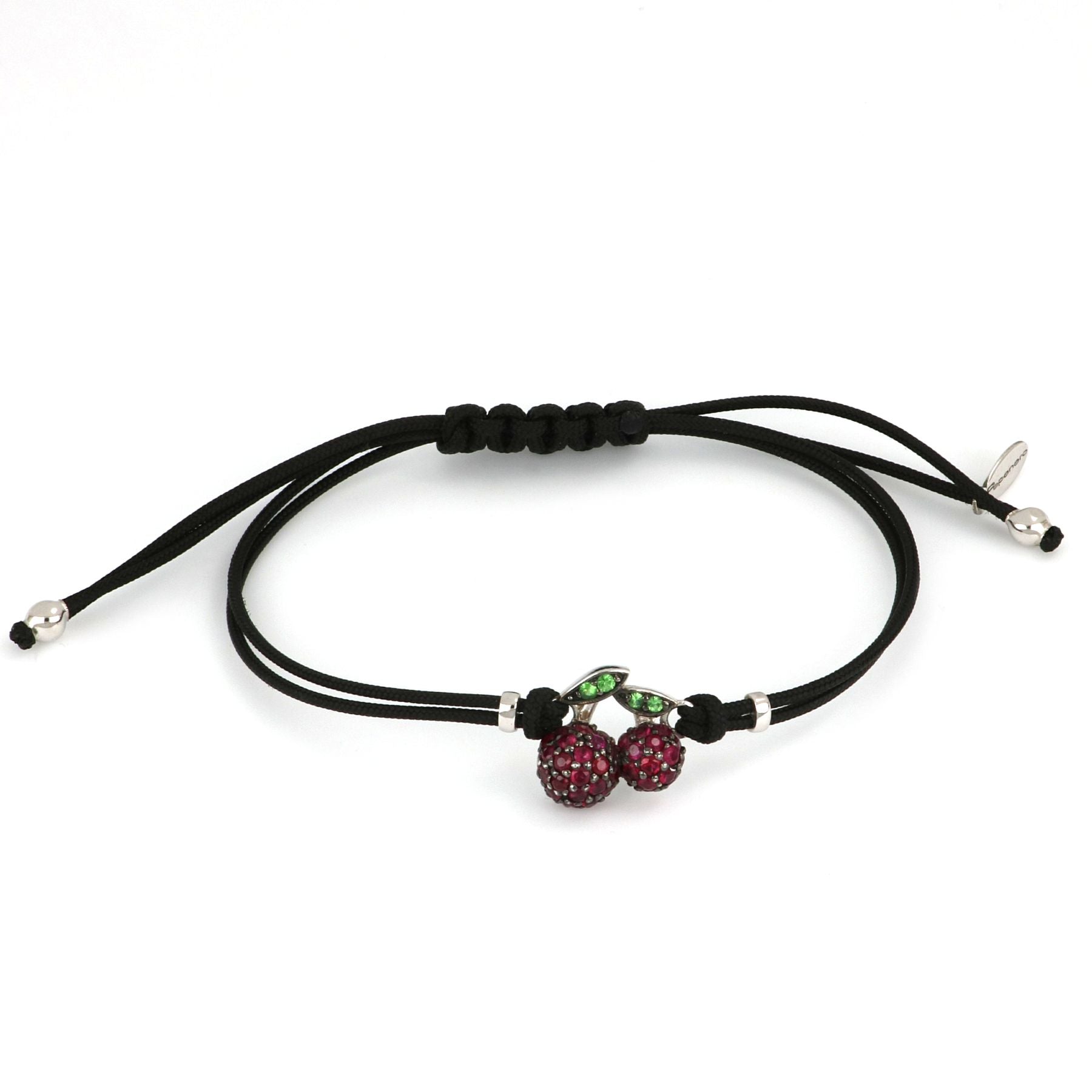 Cherries Silk Cord Bracelet