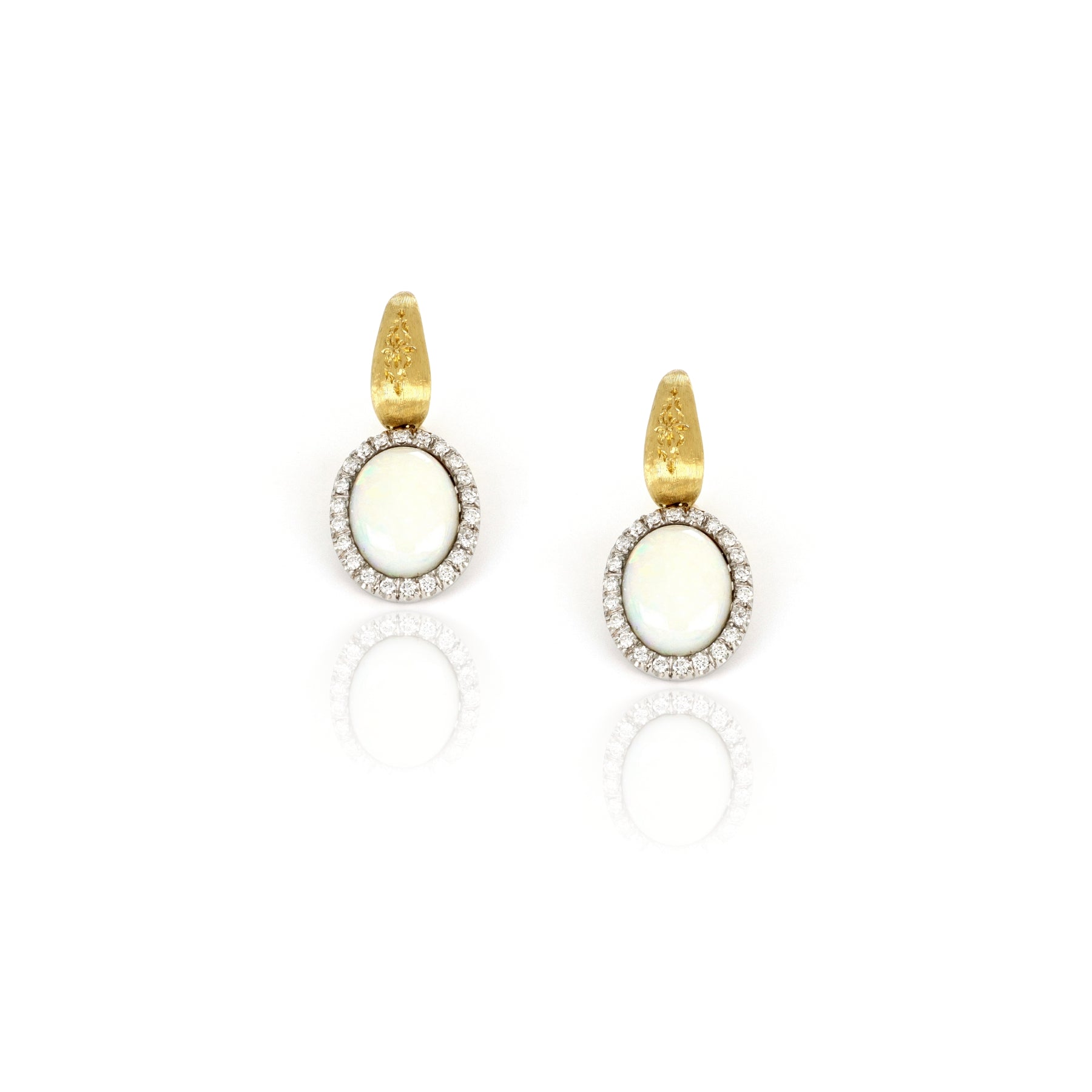Opal And Diamonds Earrings