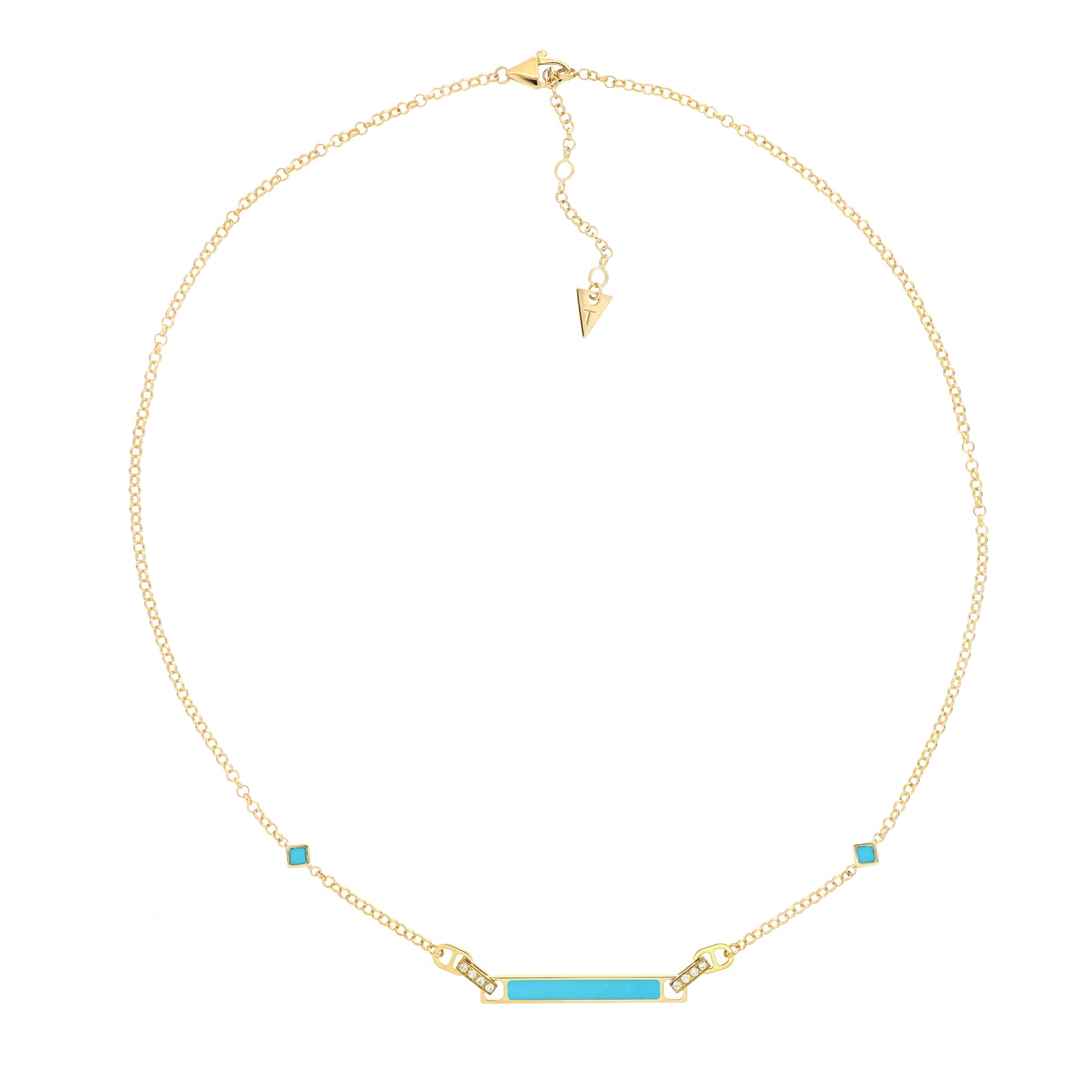 Unica Necklace Turquoise and Diamonds